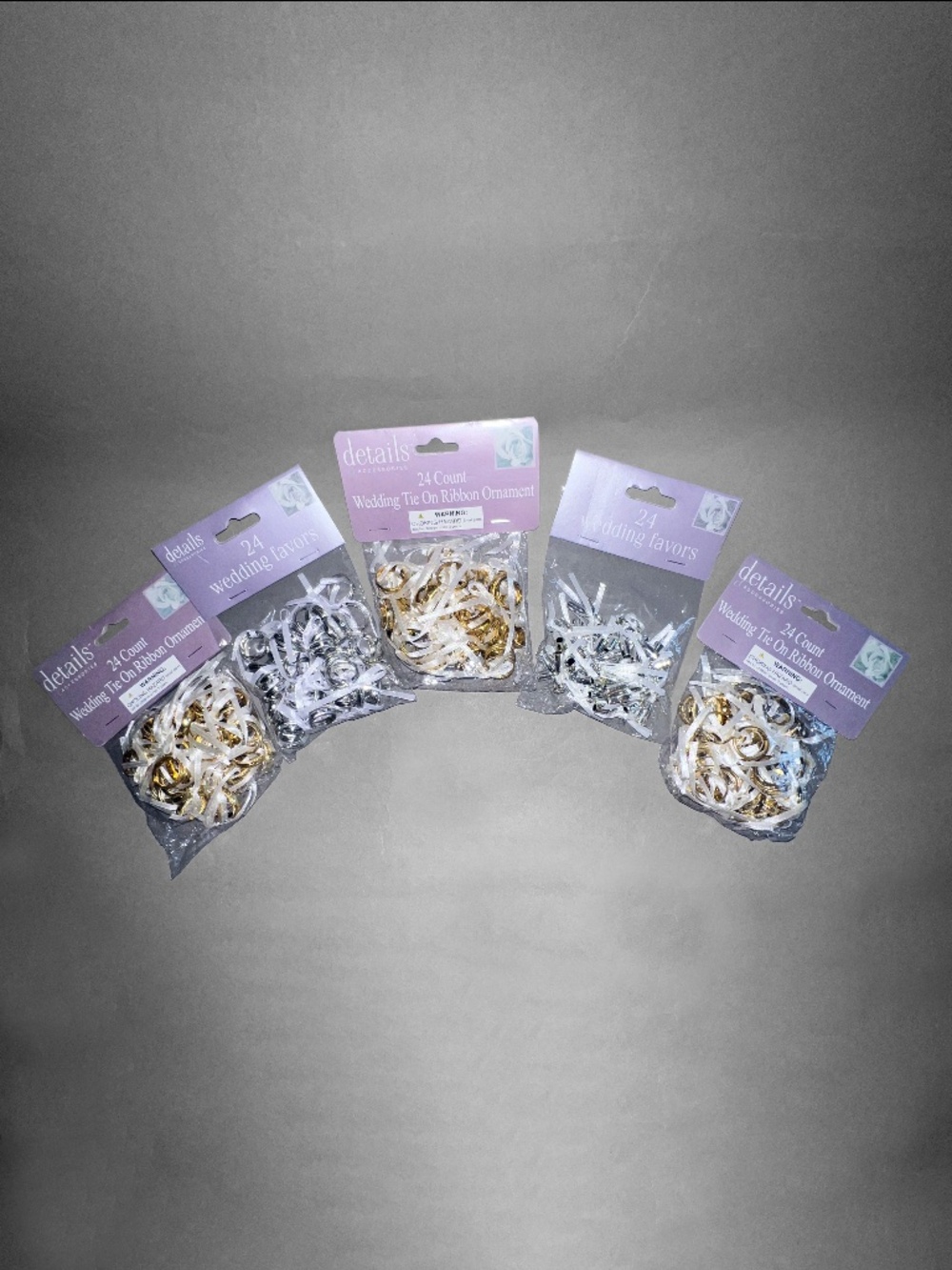 Gold and Silver Wedding Favors